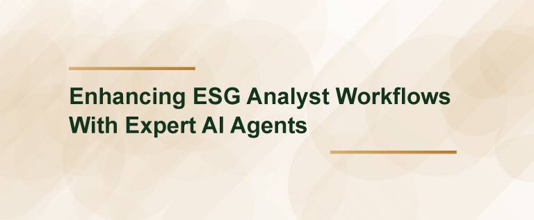 Enhancing Esg Analyst